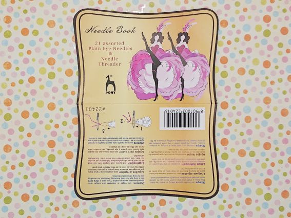 Иглы швейные и штовальные PONY 22401 , набор 21 шт с нитевдевателем