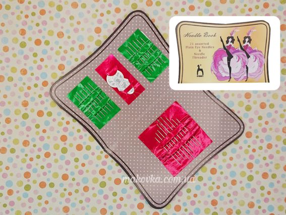 Набор игл для шитья и штопки с нитковдевателем PONY 22401