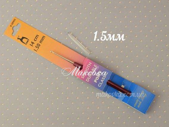 Гачок PONY 58905, №1,5 мм, з пластиковою ручкою