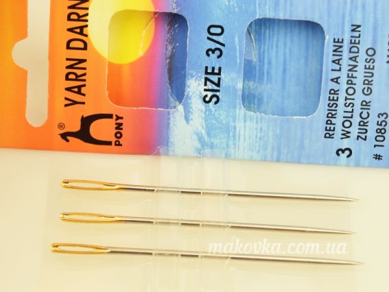 10853 PONY Ігла для пряжі №3/0 (3шт)