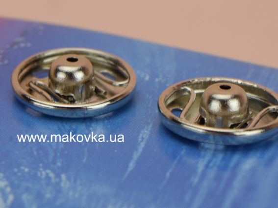 76516 PONY Кнопки нікельовані пришивні 15мм, 4шт, Індія