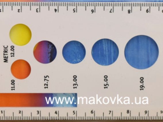 Линейка для спиц с обрезчиком нити PONY 60668, для спиц 11-25 мм