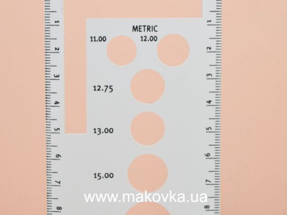 Линейка для измерения спиц с обрезчиком нити PONY 60668, для спиц 11-25 мм