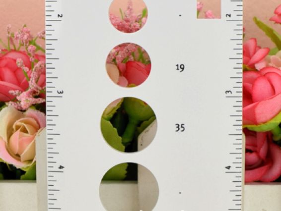 Линейка для измерения спиц с обрезчиком нити PONY 60668, для спиц 11-25 мм