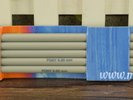 Носочные (чулочные) пластиковые спицы 36660 PONY длина 20 см, толщина 6 мм