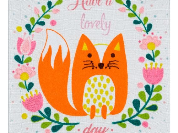 ТМ-0749 Гарного дня ВДВ Авторська тканина для вишивання гладдю та декоративними стібками