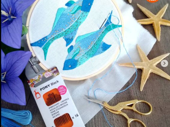 04897 PONY Crewels embroidery черные Иглы швейные, вышивальные №5/10 (16шт) 04897 