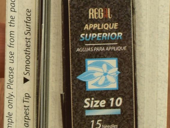 Швейні Голки для аплікацій №10, 0,46х33,3мм, 16 шт, срібне вушко, Regal, Японія 500A3