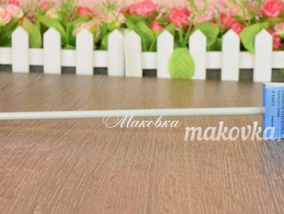 Гачок для туніського в'язання 6 мм, металевий, довжина 30 см, PONY 43613 Гачок для туніського в'язання 6 мм, металевий, довжина 30 см, PONY 43613