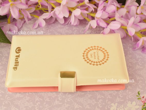 TCK-004e Classic 4 Tulip набор крючков для вязания № 09-6мм в ванильном органайзере с ножницами