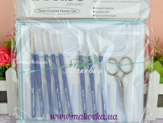 Набор вязальных крючков ETIMO Royal Silver Tulip TLS-002 размеры 0.5-1.75 мм в голубом органайзере Набор вязальных крючков ETIMO Royal Silver Tulip TLS-002 размеры 0.5-1.75 мм в голубом органайзере