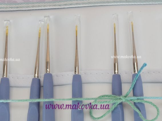 ETIMO Royal Silver Tulip Silver Tulip TLG-002 набір гачків для в'язання розміри 0.5-1.75 мм в органайзері із золотими ножицями, голкою та лінійкою