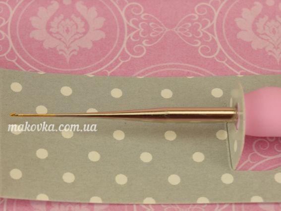 В'язальний гачок Tulip Etimo Rose сталевий з позолоченим кінчиком TEL-15e м'яка рожева ручка №15 (0,45 мм)