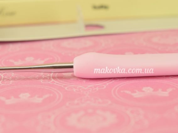 В'язальний гачок Tulip Etimo Rose алюмінієвий TER-03E м'яка рожева ручка №2 (2 мм)