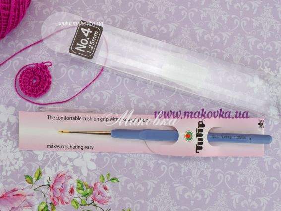 Крючок Tulip Etimo стальной T13-4e мягкая ручка голубая №4 (1.25 мм) Крючок Tulip Etimo стальной T13-4e мягкая ручка голубая №4 (1.25 мм)