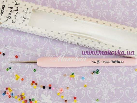 Крючок Tulip Sucre TB13-6e для вязания бісером 14 см №6 - 1 мм Крючок Tulip Sucre TB13-6e для вязания бісером 14 см №6 - 1 мм