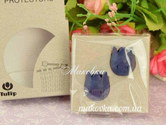 Наконечники для спиц Tulip тюльпаны, синие, 4-6,5 мм, АС-047е Наконечники для спиц Tulip тюльпаны, синие, 4-6,5 мм, АС-047е