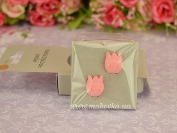 Набір заглушок для спиць Тюльпани, рожеві, розмір 2-4,5 мм, АС-044еTulip Тюліп