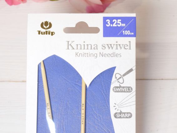 Круговые бамбуковые спицы Тюлип Tulip Knina swivel KS-1000325, длина 100 см , толщина 3,25 мм