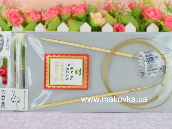 Круговые бамбуковые спицы Тюлип Tulip Knina KKMM-1000300 , длина 100 см , толщина 3 мм