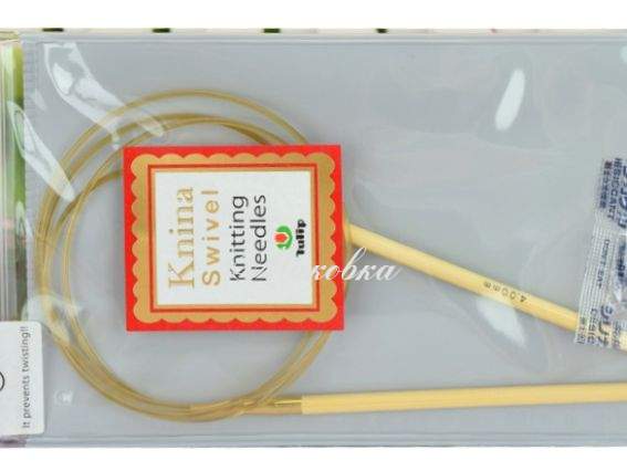 Спицы Tulip Knina круговые бамбуковые, длина 100 см, № 4 мм