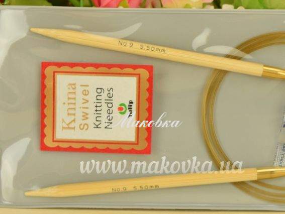Спицы Tulip Knina круговые бамбуковые, длина 100 см, № 5.5 мм