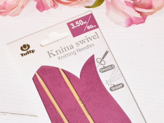 Кругові бамбукові спиці Тюліп Tulip Tulip Knina swivel KS-800350 , довжина 80 см , товщина 3,5 мм