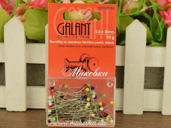 Булавки портновские со стеклянными головками 10292680 Giant, 0,6х30 мм, 1 упаковка 10 г Булавки портновские со стеклянными головками 10292680 Giant, 0,6х30 мм, 1 упаковка 10 г