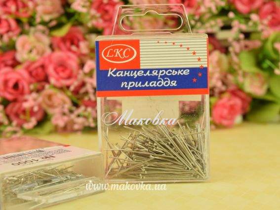 Булавки - гвоздики №1000 25 мм LKC 300 шт в коробке Булавки - гвоздики №1000 25 мм LKC 300 шт в коробке