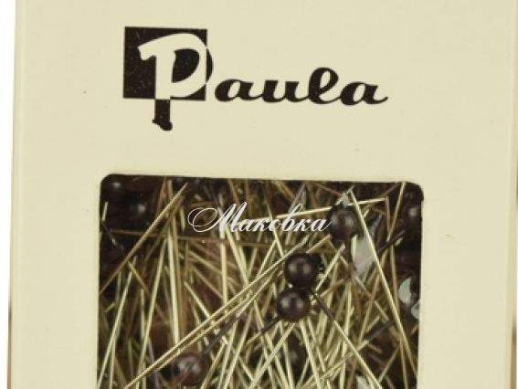 Булавки с черной жемчужинкой, 40 мм, Paula Булавки с черной жемчужинкой, 40 мм, Paula