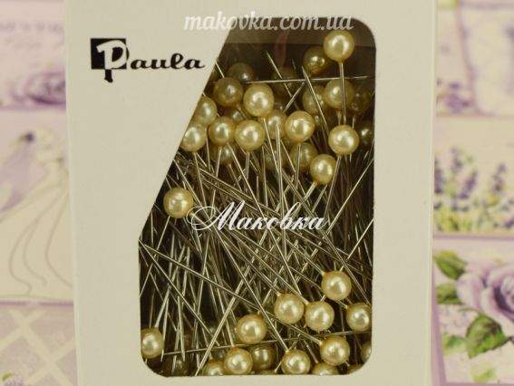 Булавки с молочной жемчужинкой, 55 мм, Paula Булавки с молочной жемчужинкой, 55 мм, Paula