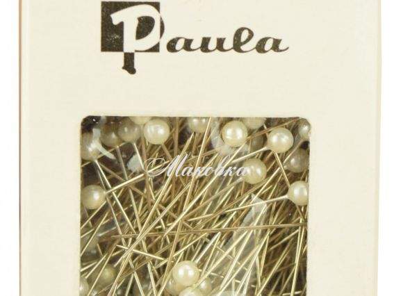 Булавки с белой жемчужинкой, 40 мм, Paula Булавки с белой жемчужинкой, 40 мм, Paula