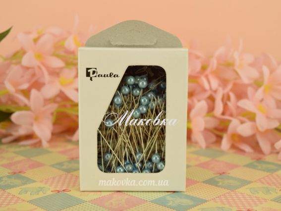 Булавки с голубой жемчужинкой, 55 мм, Paula Булавки с голубой жемчужинкой, 55 мм, Paula