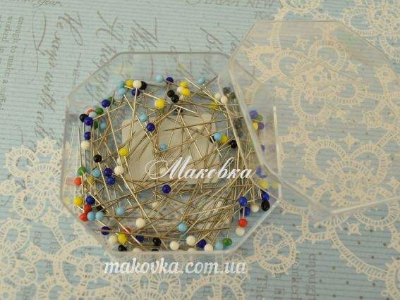 Булавки стальные портновские 30х0,6 мм, 100 шт/уп, 