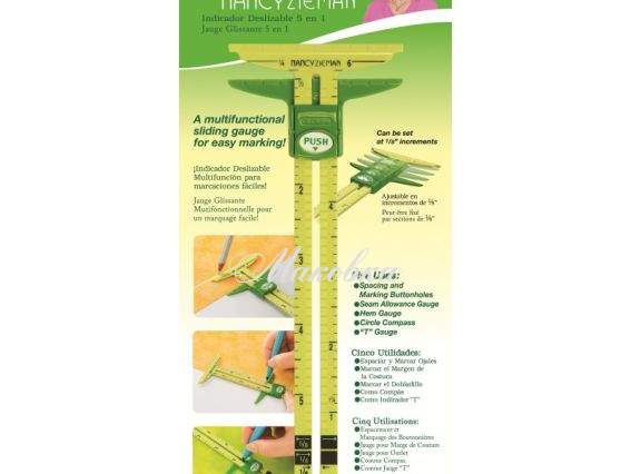 Линейка раздвижная для шитья и пэтчворка 5в1, 9506, Clover (Япония)