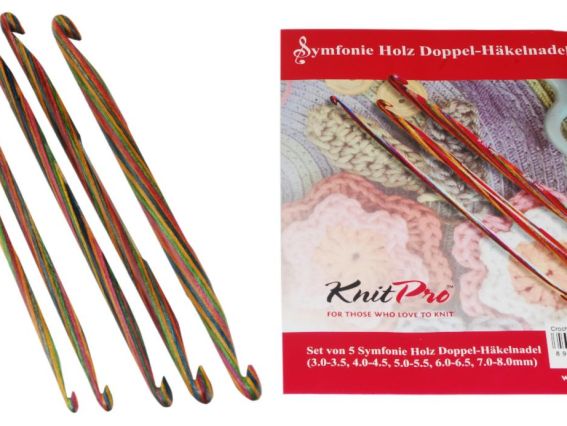 Набір двосторонніх гачків для в'язання KnitPro 5 шт (3,0-8,0 мм), арт. 20730 Набір двосторонніх гачків для в'язання KnitPro 5 шт (3,0-8,0 мм), арт. 20730
