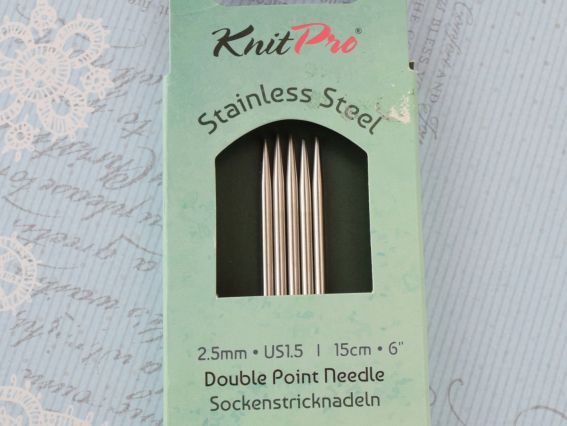 Панчішні в'язальні сталеві спиці Mindful KnitPro 36003 довжина 15 см, 5шт, №2,5 мм