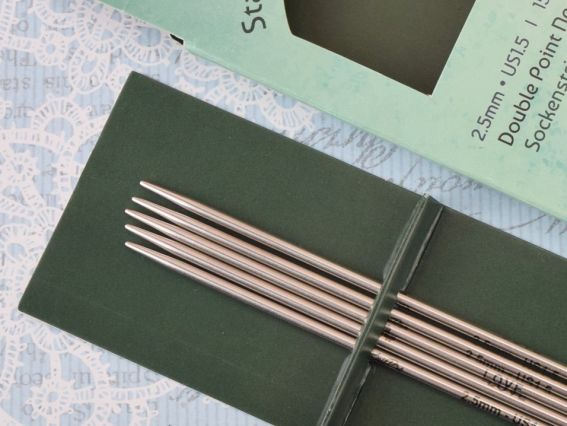 Панчішні в'язальні сталеві спиці Mindful KnitPro 36003 довжина 15 см, 5шт, №2,5 мм