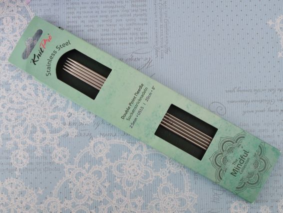 Панчішні в'язальні сталеві спиці Mindful KnitPro 36022 довжина 20 см, 5шт, №2,5 мм