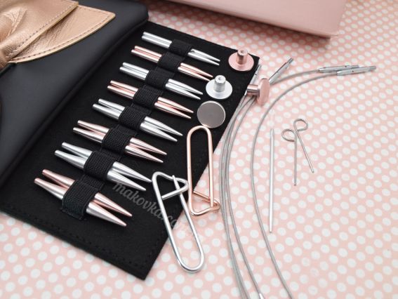 Лимитированный набор съемных ультракоротких спиц (5 см) с поворотными кабелями KnitPro Mini Bouquet 47600 (3.0; 3.5; 3.75; 4.0; 4.5; 5.0; 5.5 и 6.0 мм)