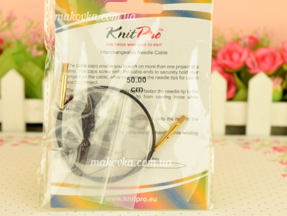 Кабель 760  для создания круговых спиц длинной 100 см KnitPro 10534 чкрный
