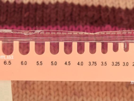 Лінійка для вимірювання діаметра спиць, калібрувальник, KnitPro 10994, для спиць 2-12 мм