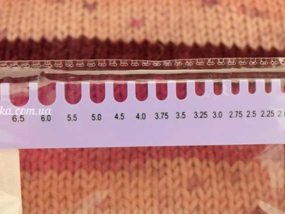 Линейка для измерения диаметра спиц , калибровщик, KnitPro 10995, Слон для спиц 2-12 мм