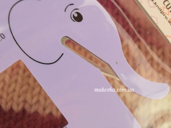 Линейка для измерения диаметра спиц , калибровщик, KnitPro 10995, Слон для спиц 2-12 мм