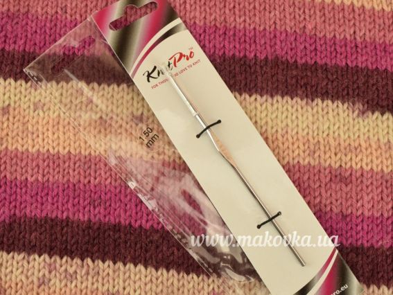 30765 KnitPro Крючок для вязания 1,5 мм, стальной, без ручки, длина 12 см