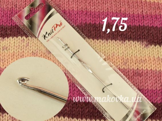 Гачок для в'язання KnitPro 1,75 мм, сталевий 12см 30766