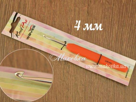 Крючок KnitPro Waves 30909, алюминиевый 13см, 4 мм Tangerine Крючок KnitPro Waves 30909, алюминиевый 13см, 4 мм Tangerine