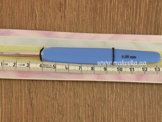 В'язальний гачок KnitPro Waves 30913, алюмінієвий, довжина 13см, товщина 6 мм Pansy