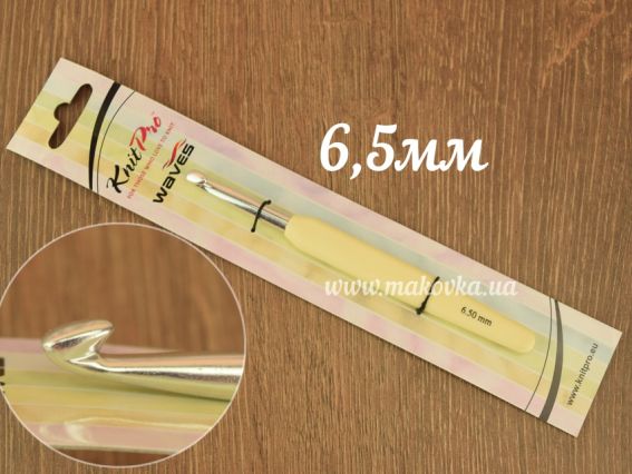 Гачок KnitPro Waves 30914, алюмінієвий 13см, 6,5 мм Ivorine Гачок KnitPro Waves 30914, алюмінієвий 13см, 6,5 мм Ivorine