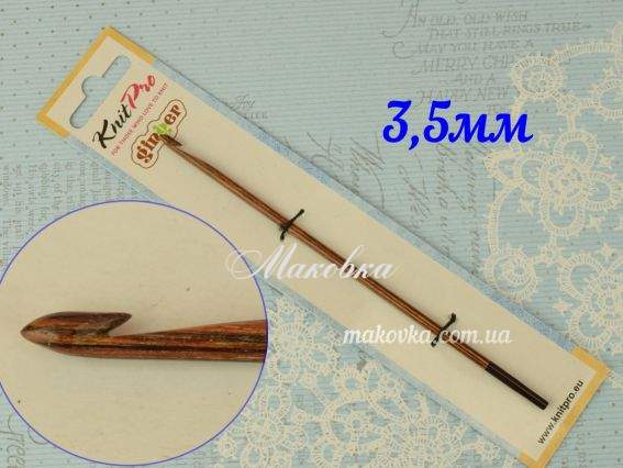 Крючок съемный KnitPro Ginger 31262, деревянный тунисский 3,5 мм